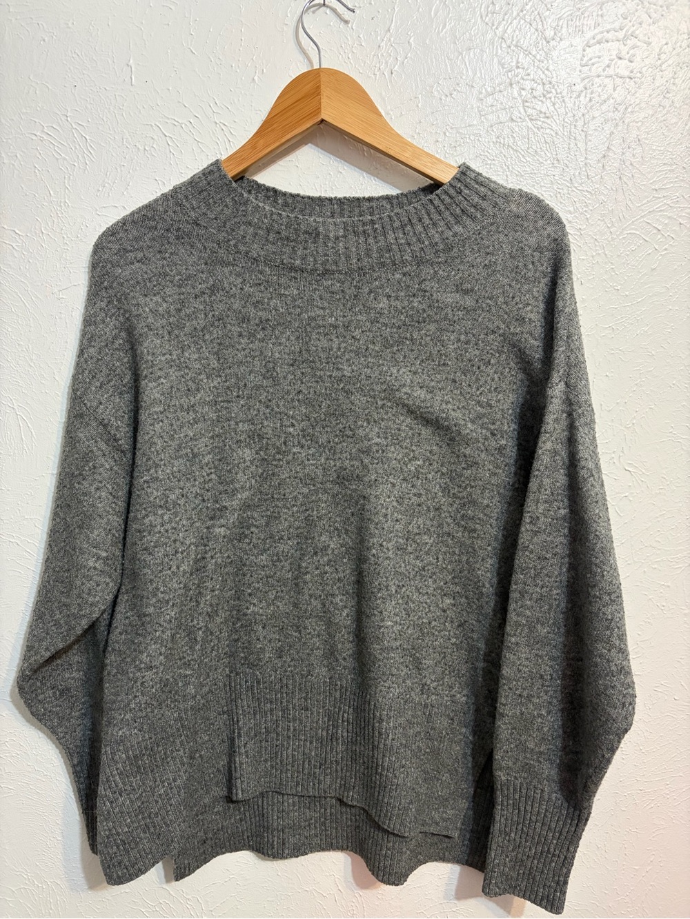 H&M Heather Gray Scoop Neck Sweater